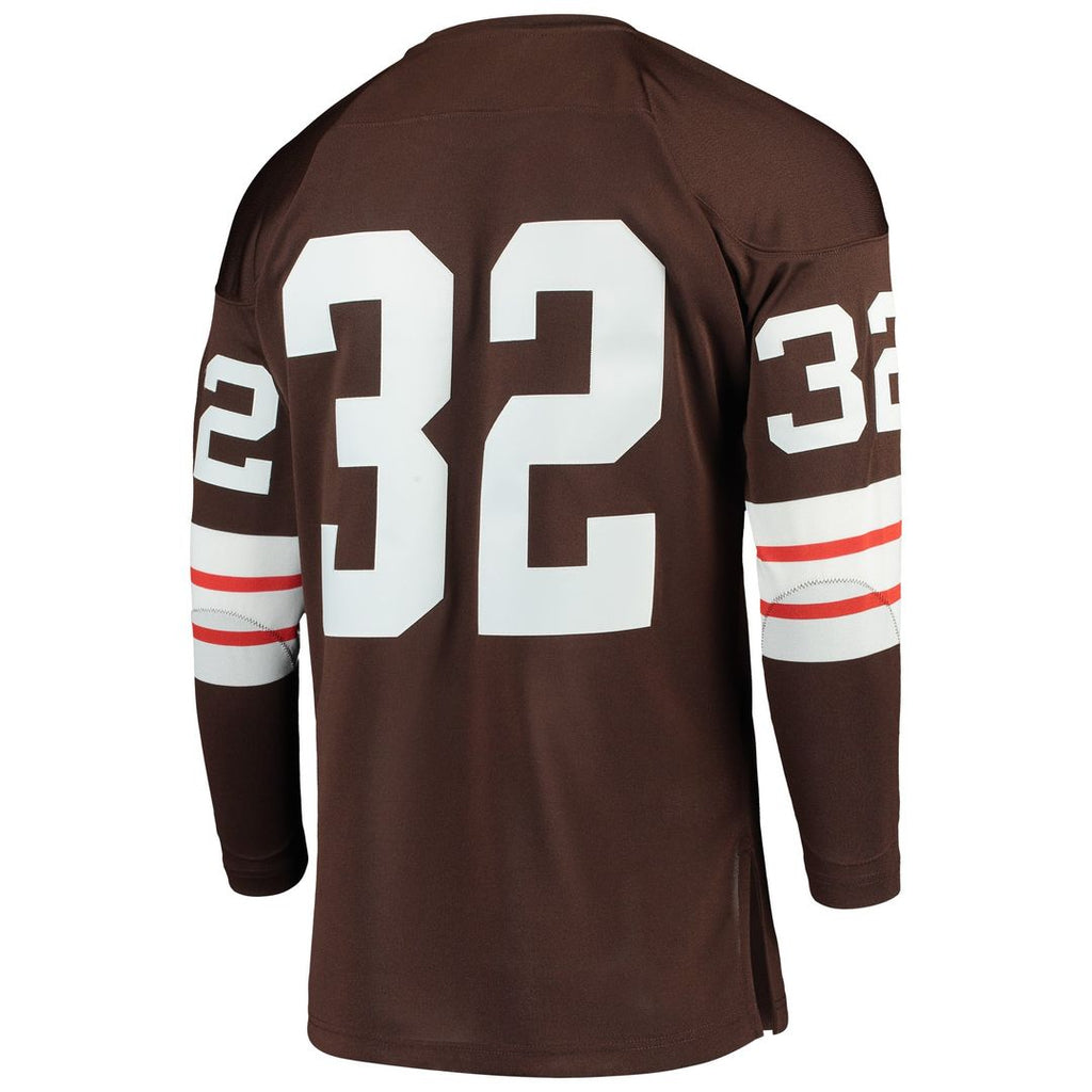 Jim Brown Cleveland Browns 1964 Authentic Throwback Jersey - Brown