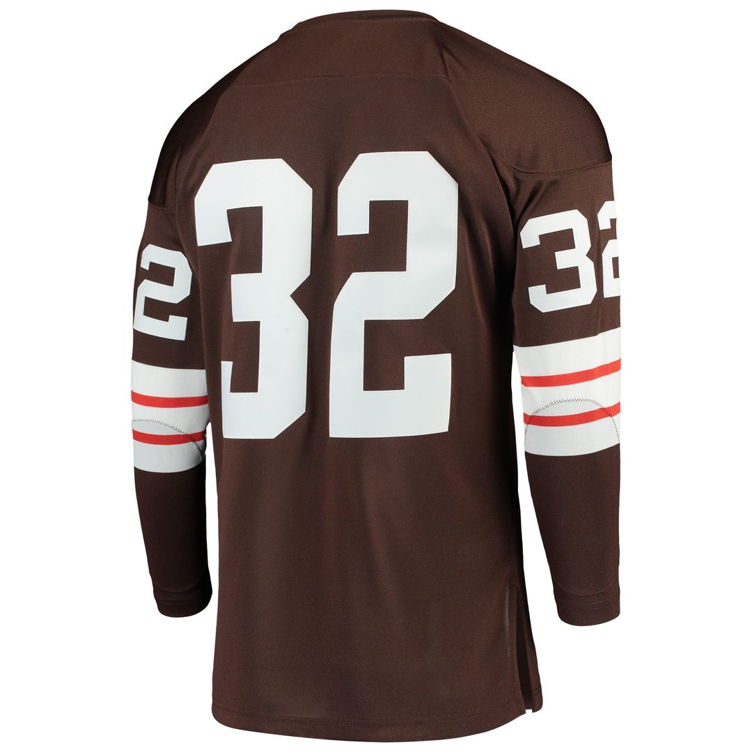 Jim Brown Cleveland Browns 1964 Authentic Throwback Jersey - Brown