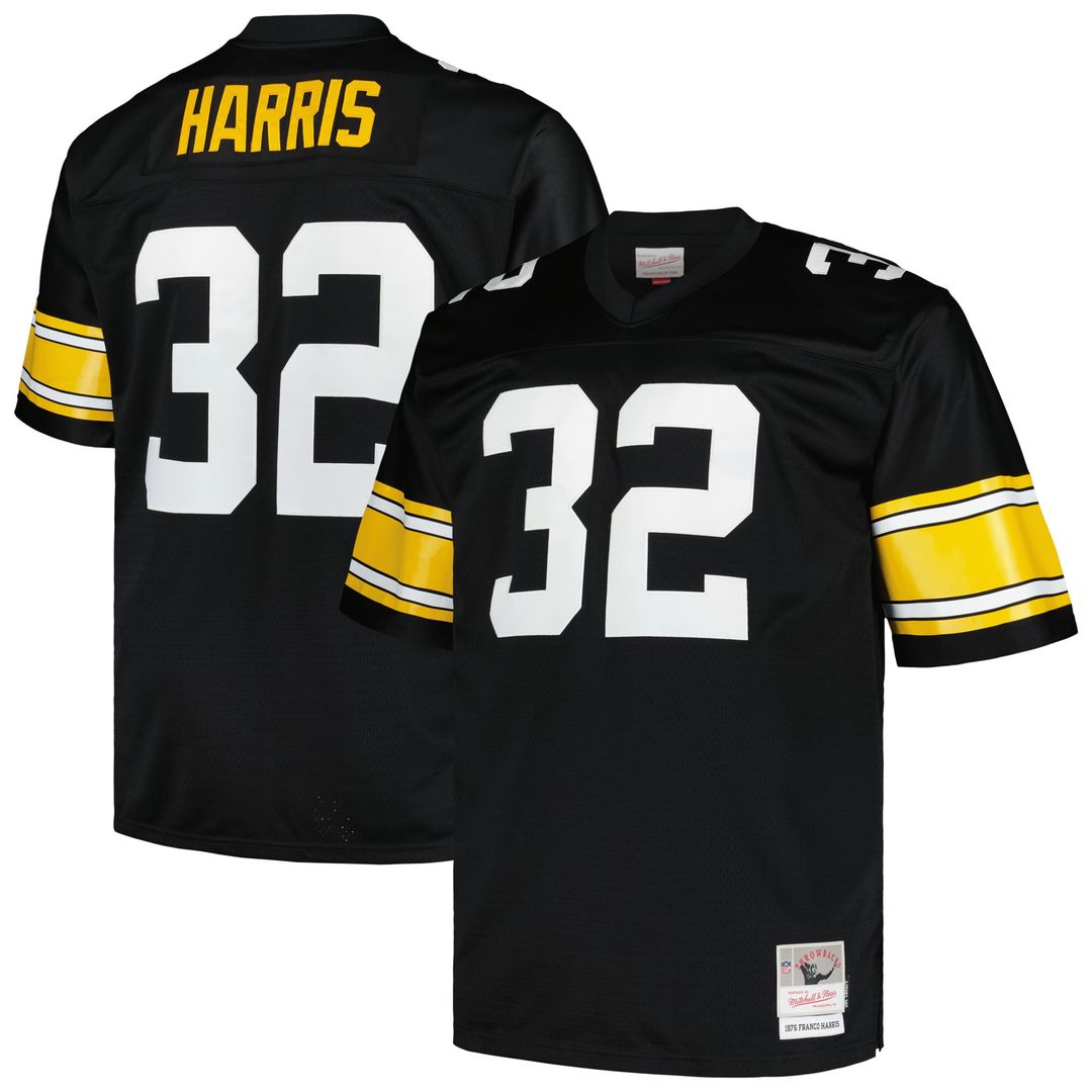 Franco Harris Pittsburgh Steelers Big & Tall 1976 Legacy Jersey - Black