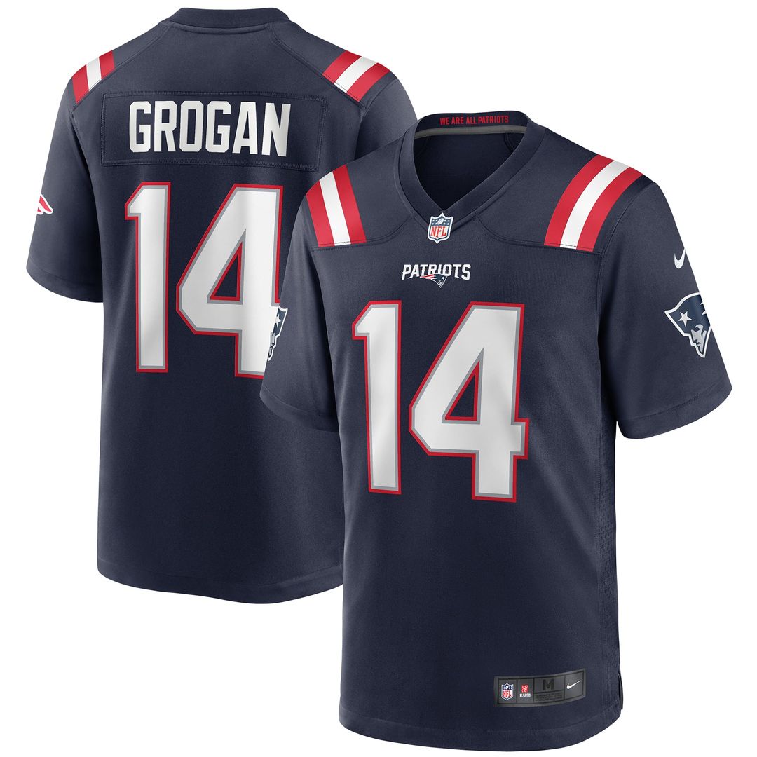 Steve Grogan New England Patriots Game Jersey - Navy