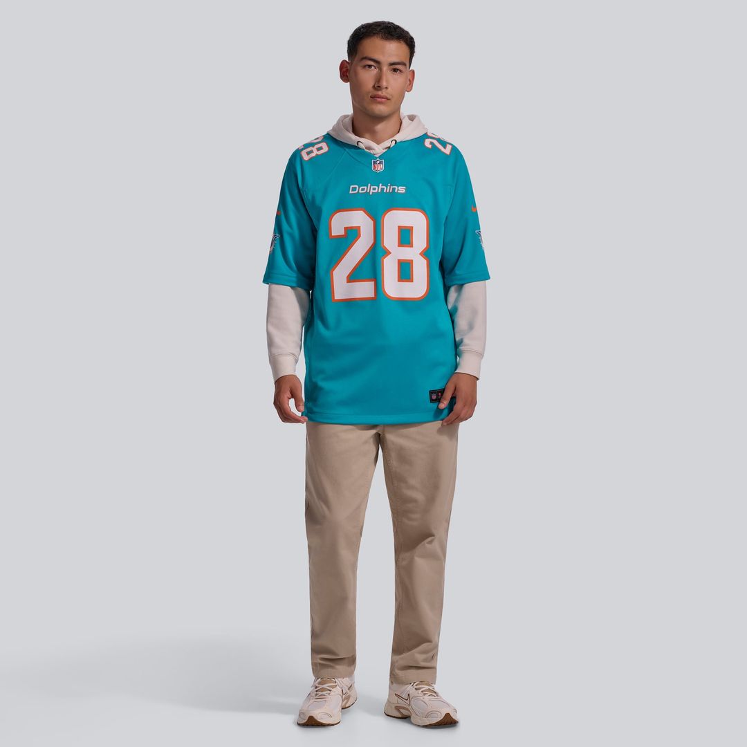 De'Von Achane Miami Dolphins Game Jersey - Aqua