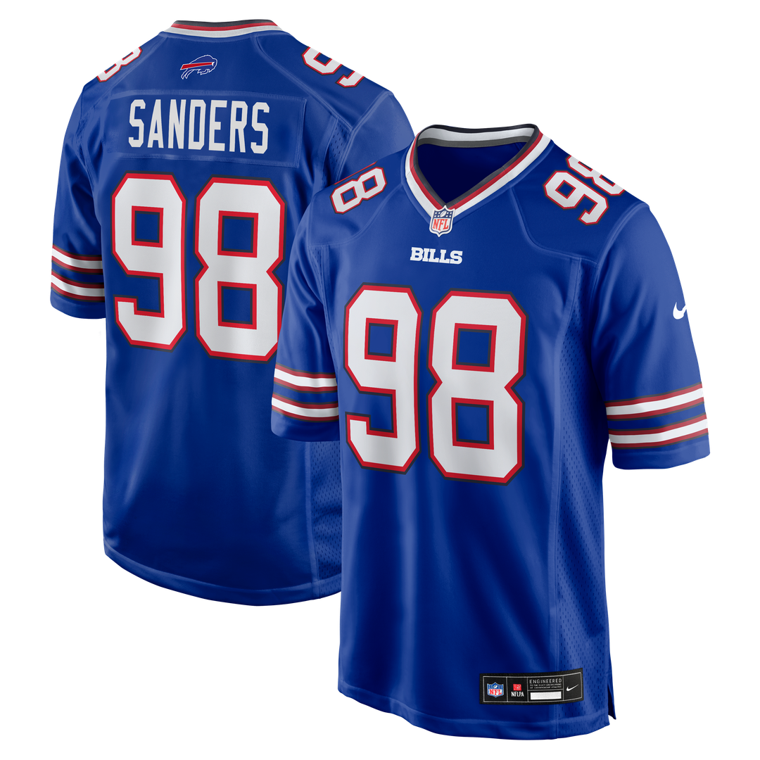 T.J. Sanders Buffalo Bills Game Jersey - Royal Blue