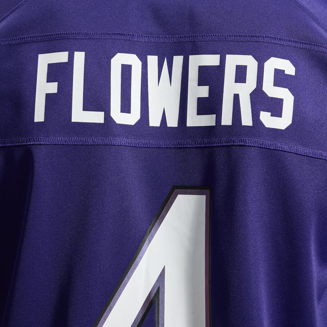 Zay Flowers Baltimore Ravens Game Jersey - Purple