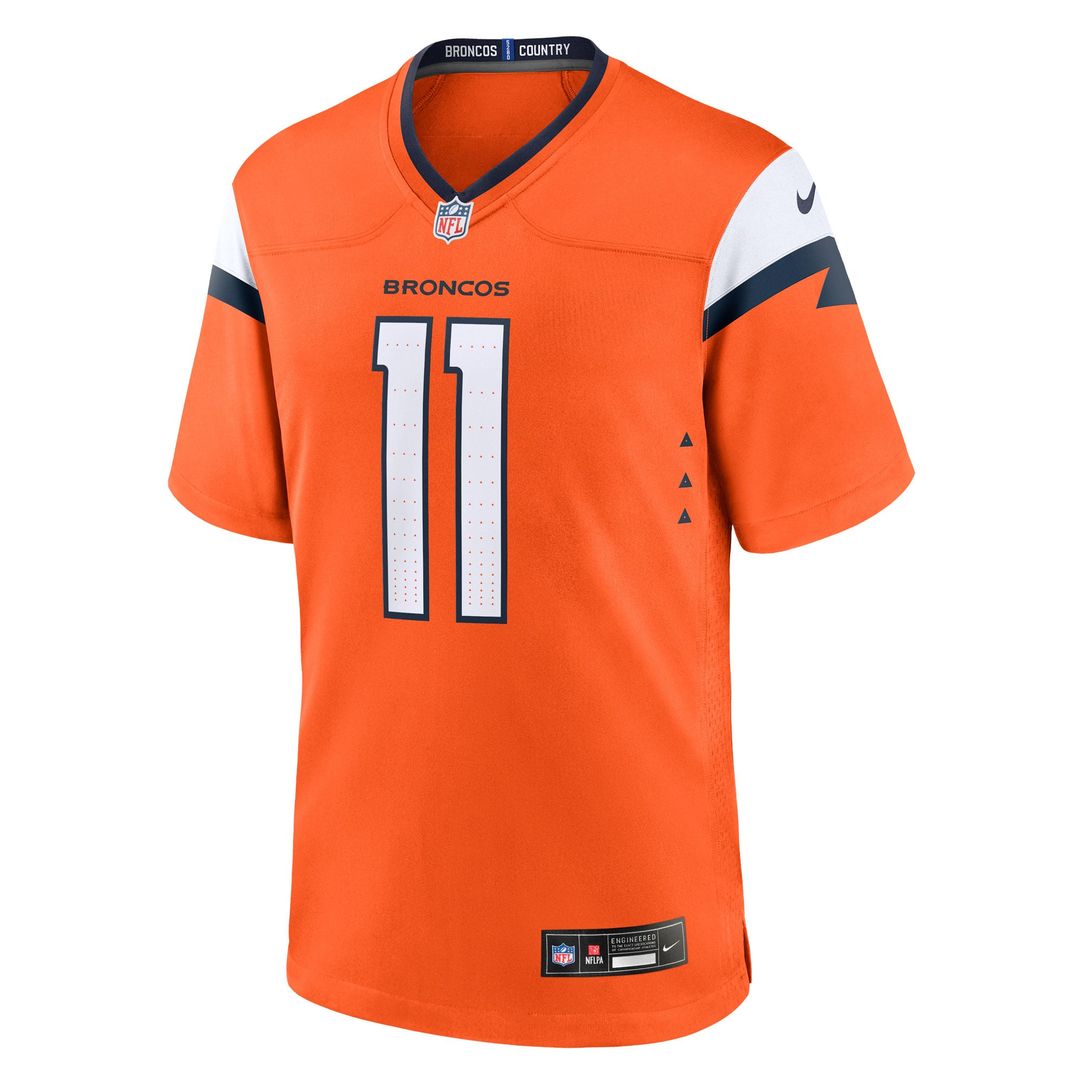Troy Franklin Denver Broncos Game Jersey - Orange