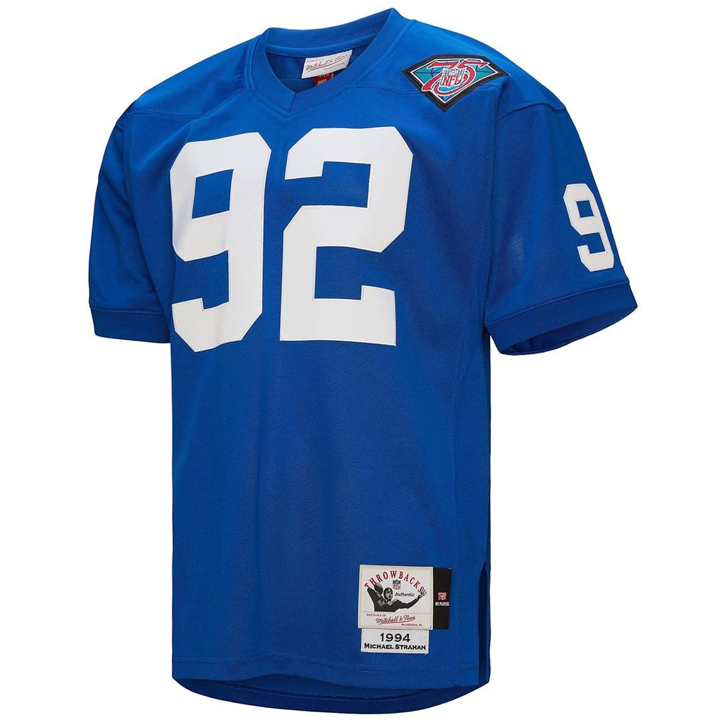 Michael Strahan New York Giants 1994 Authentic Throwback Jersey - Royal Blue
