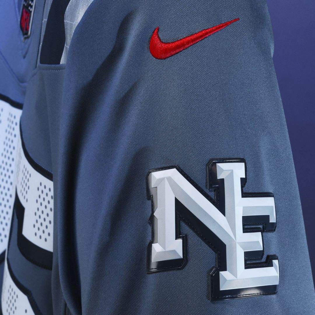 Drake Maye New England Patriots Rivalries Collection Stitched Limited Jersey - Blue