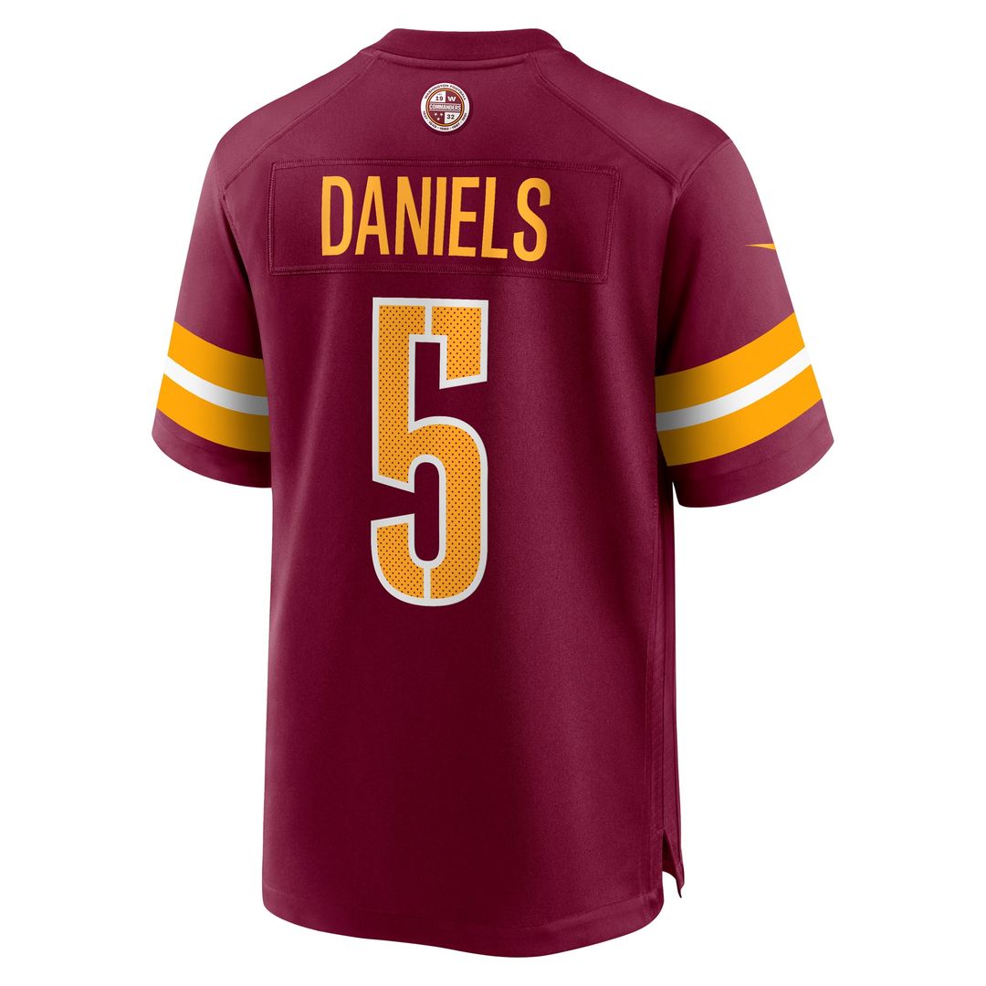 Jayden Daniels Washington Commanders Game Jersey - Burgundy