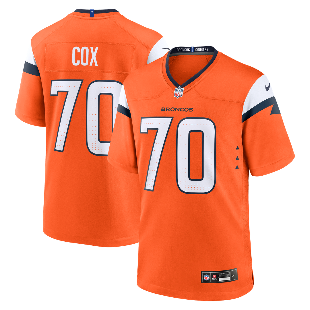 Marques Cox Denver Broncos Game Jersey - Orange