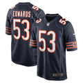 TJ Edwards Chicago Bears Game Jersey - Navy