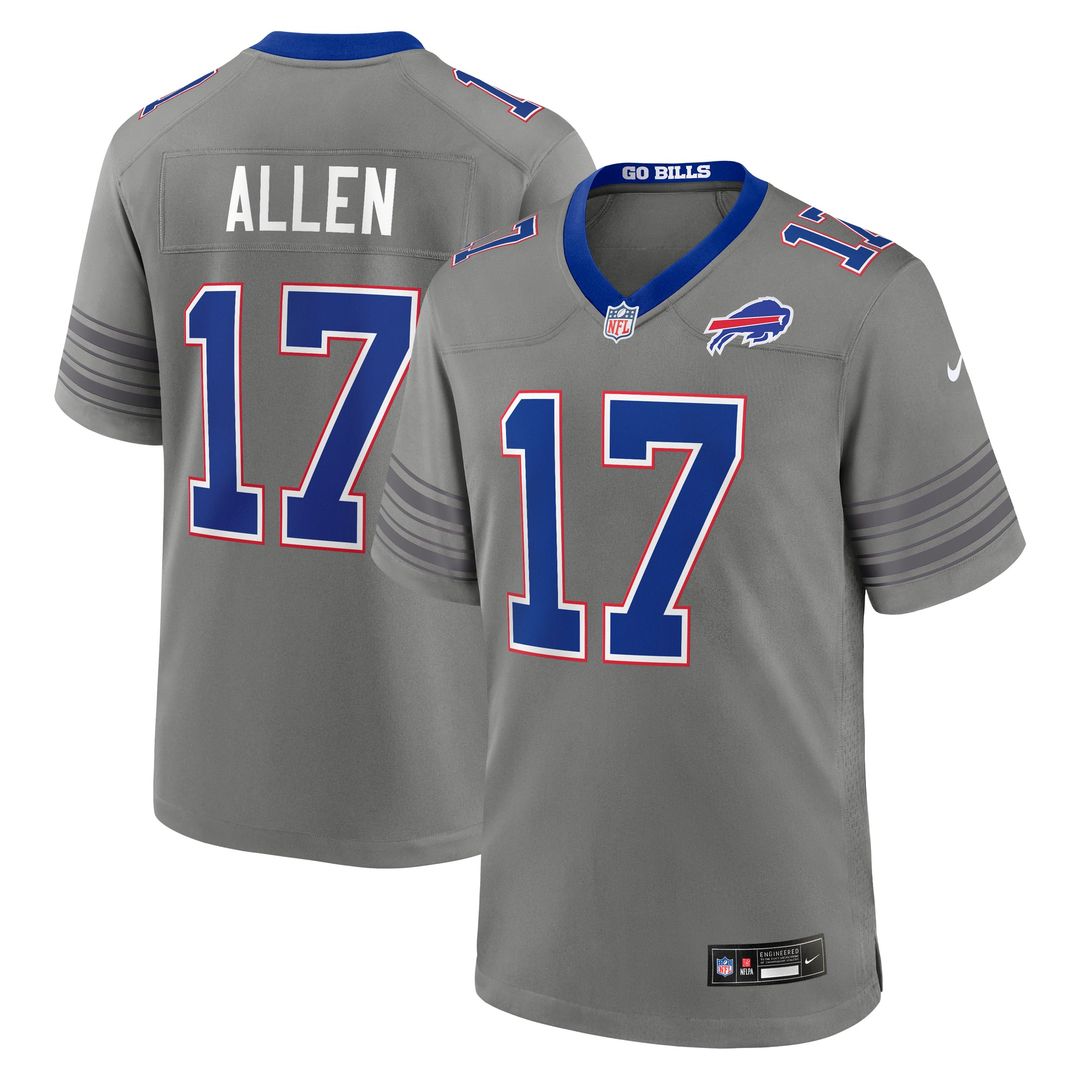 Josh Allen Buffalo Bills Nickel City Game Jersey - Gray