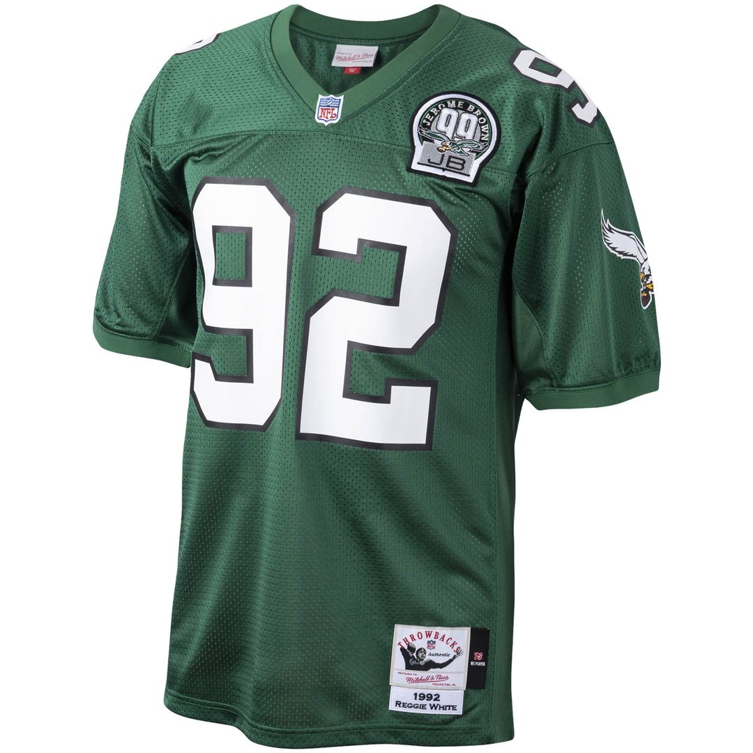 Reggie White Philadelphia Eagles Authentic Throwback Jersey - Green