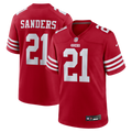 Deion Sanders San Francisco 49ers Game Jersey - Scarlet
