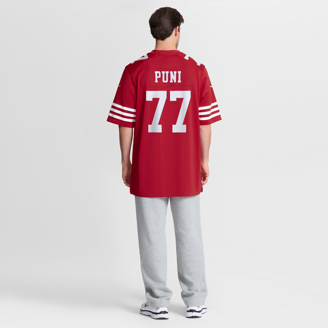 Dominick Puni San Francisco 49ers Game Jersey - Scarlet