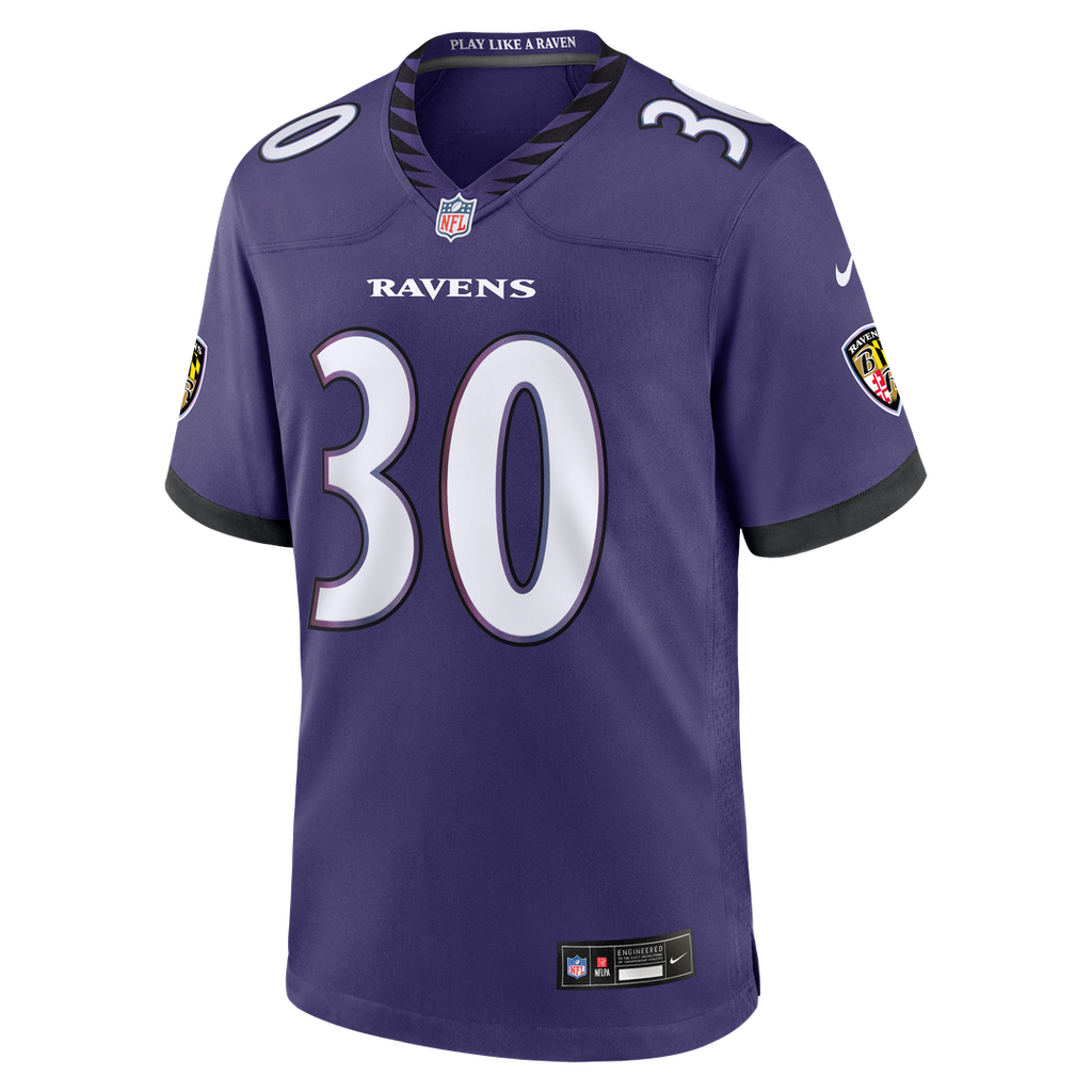 Ryan Eckley Baltimore Ravens Game Jersey - Purple