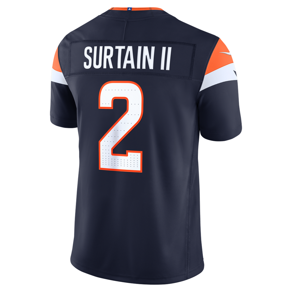 Pat Surtain II Denver Broncos Alternate Vapor F.U.S.E. Stitched Limited Jersey - Navy