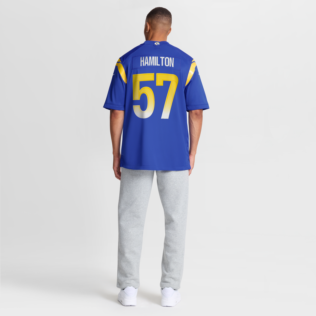 Ty Hamilton Los Angeles Rams Game Jersey - Royal Blue