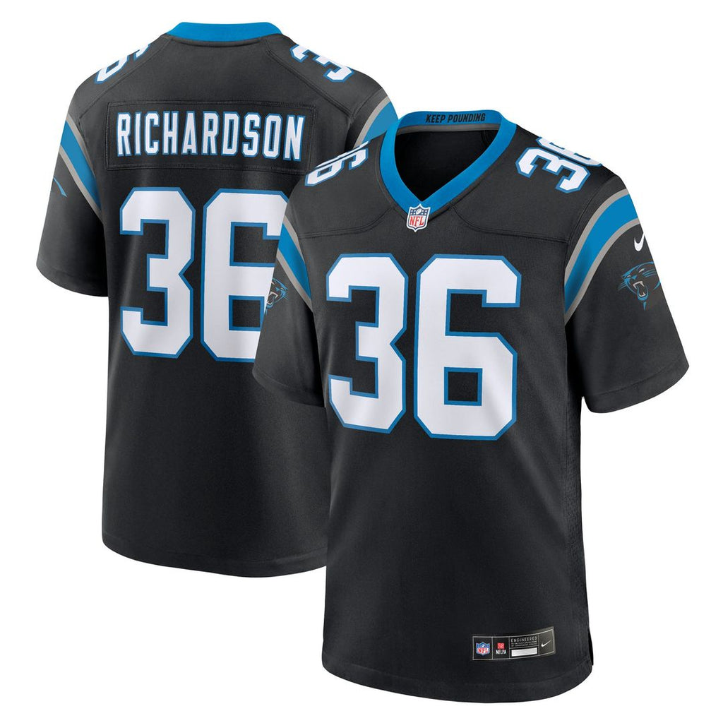 Demani Richardson Carolina Panthers Game Jersey - Black