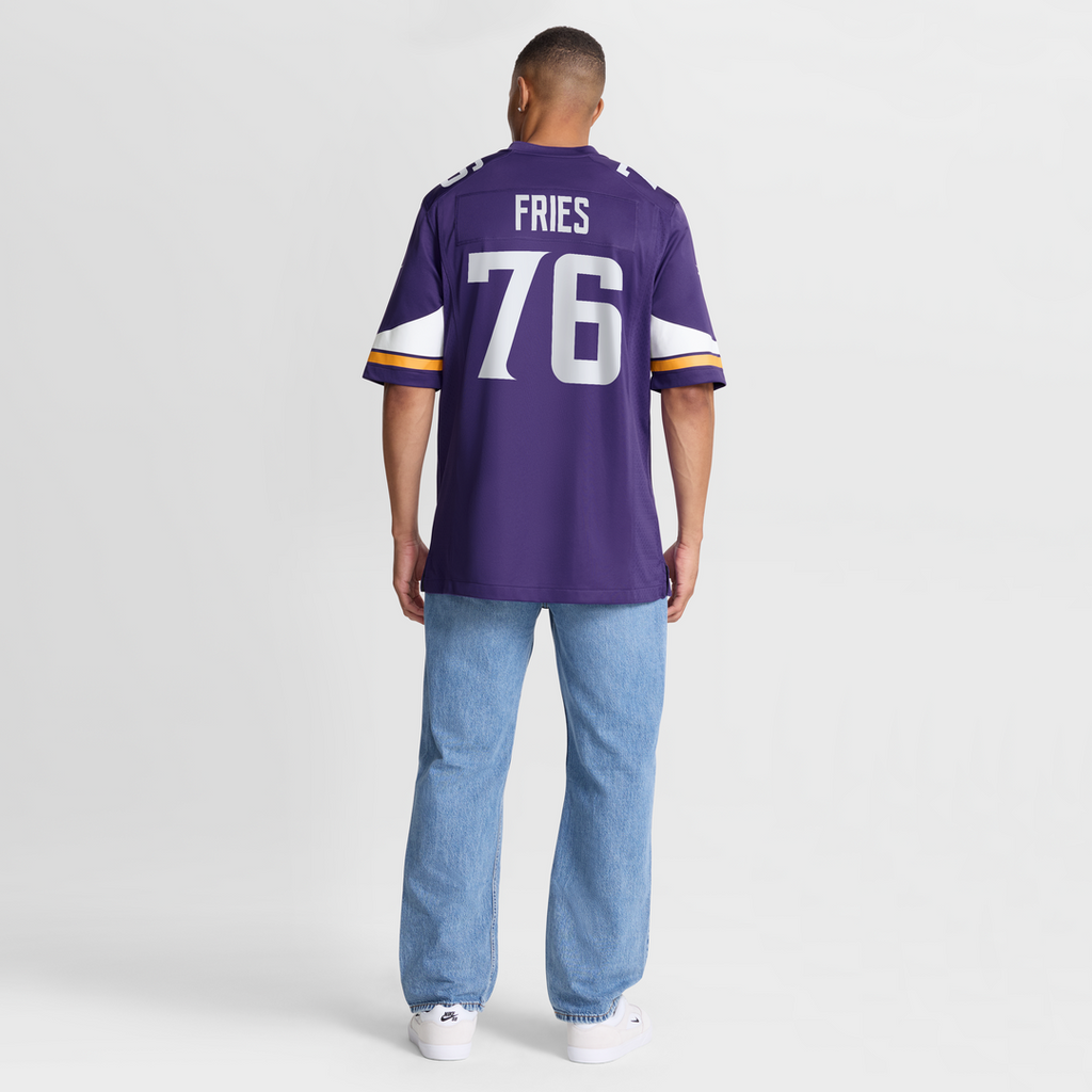 Will Fries Minnesota Vikings Game Jersey - Purple
