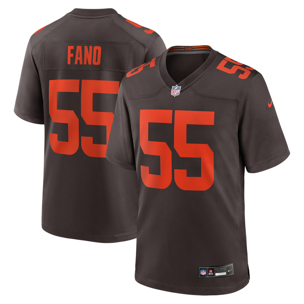 Spencer Fano Cleveland Browns Alternate Game Jersey - Brown