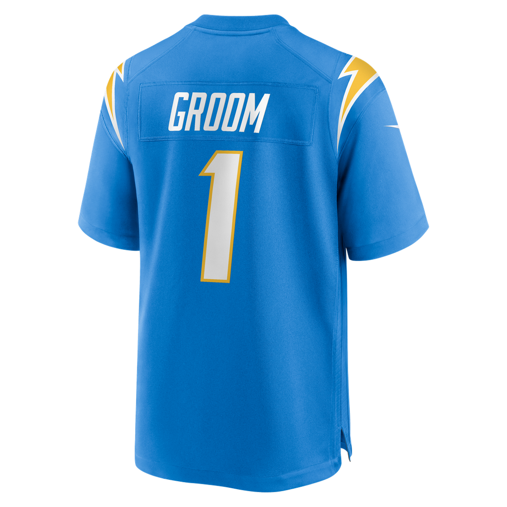 Number 1 Groom Los Angeles Chargers Game Jersey - Powder Blue