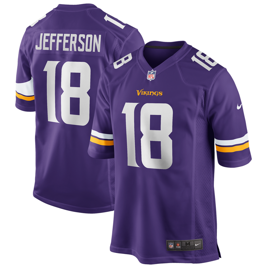 Justin Jefferson Minnesota Vikings Game Jersey - Purple