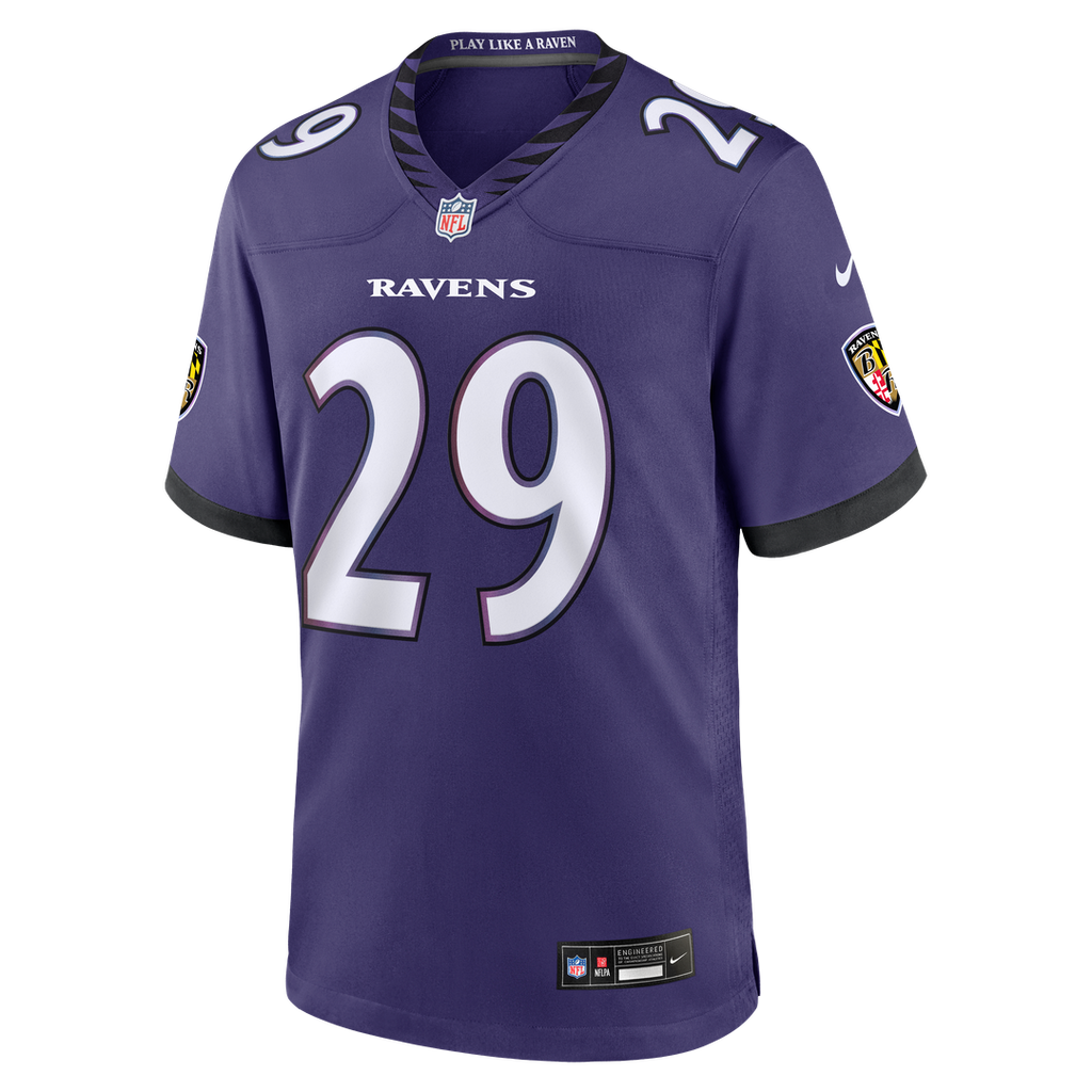 Chandler Rivers Baltimore Ravens Game Jersey - Purple