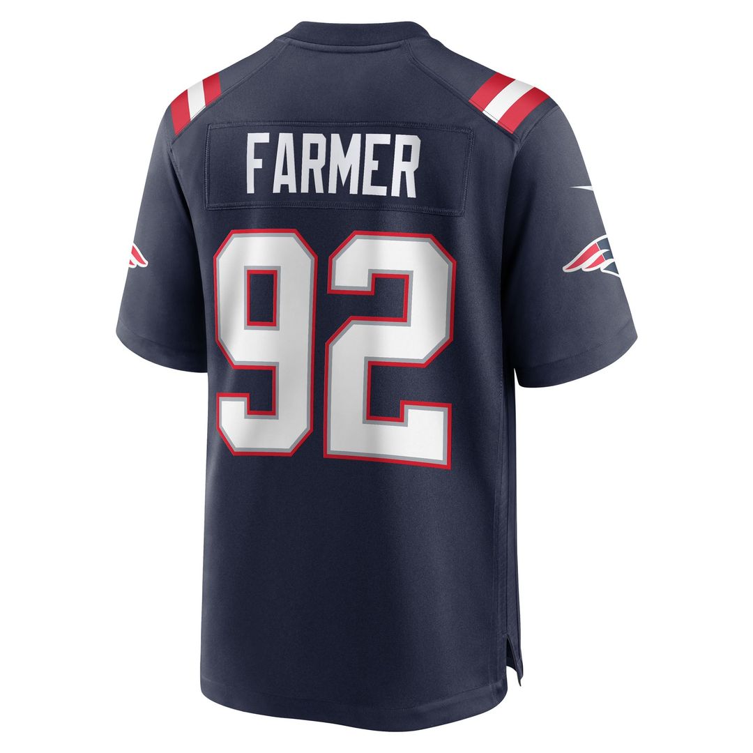 Joshua Farmer New England Patriots Game Jersey - Navy