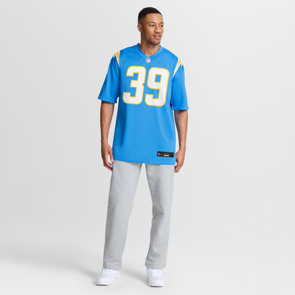 Eric Rogers Los Angeles Chargers Game Jersey - Powder Blue