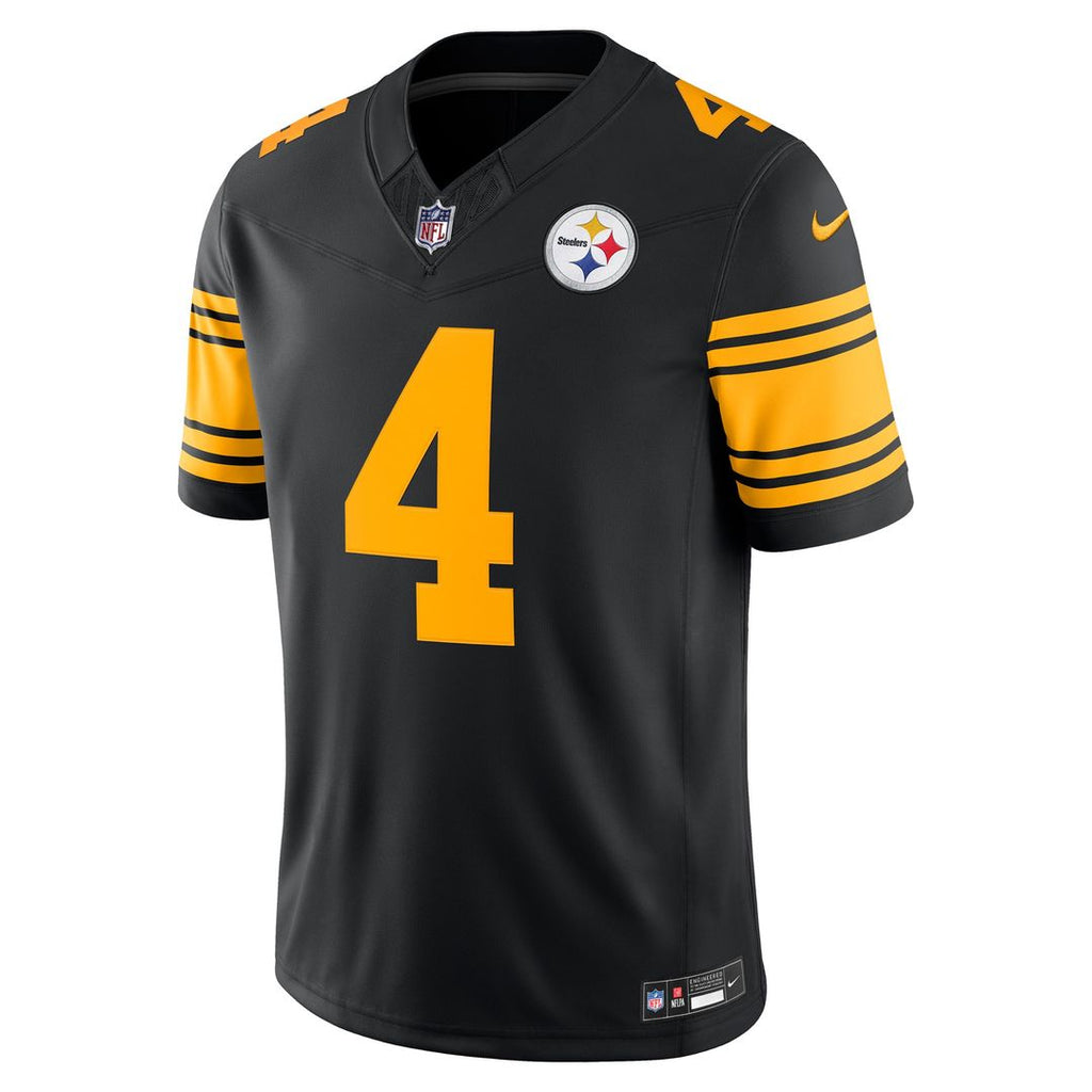 DK Metcalf Pittsburgh Steelers Alternate Vapor F.U.S.E. Stitched Limited Jersey - Black