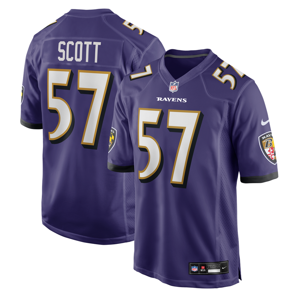 Bart Scott Baltimore Ravens Game Jersey - Purple