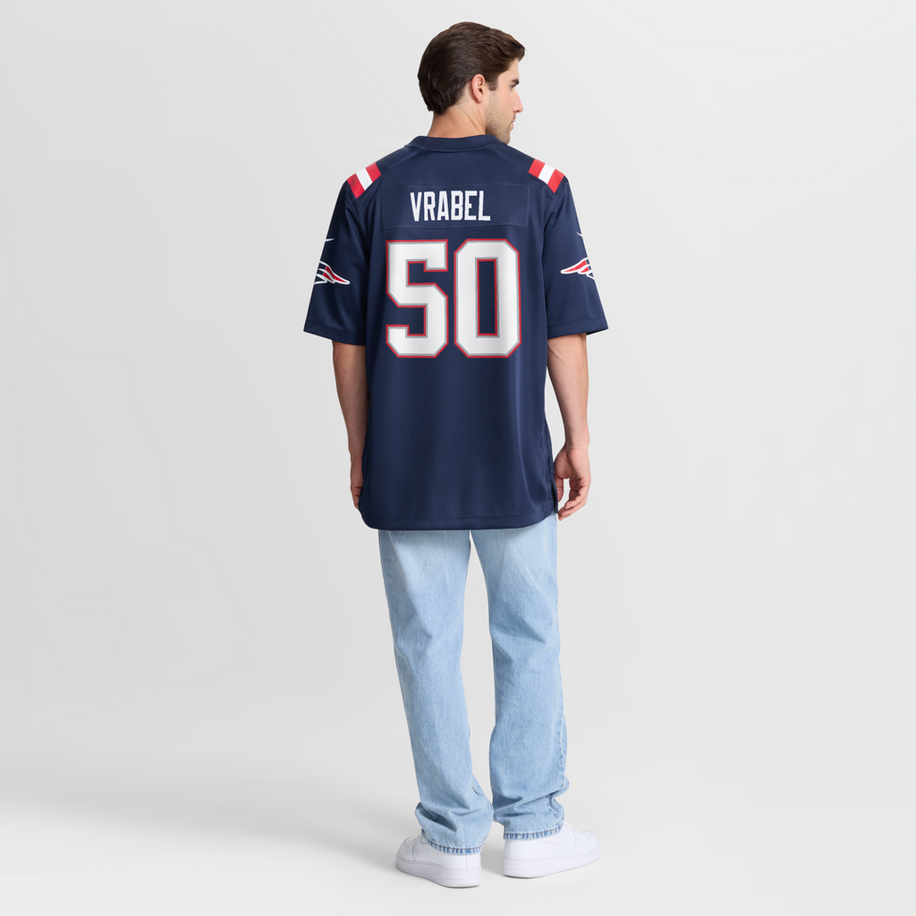 Mike Vrabel New England Patriots Game Jersey - Navy