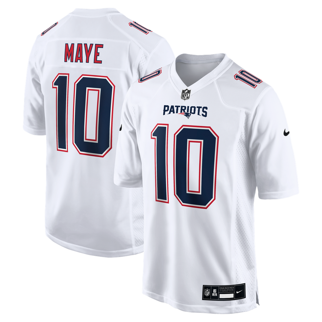 Drake Maye New England Patriots Game Jersey - Tundra White