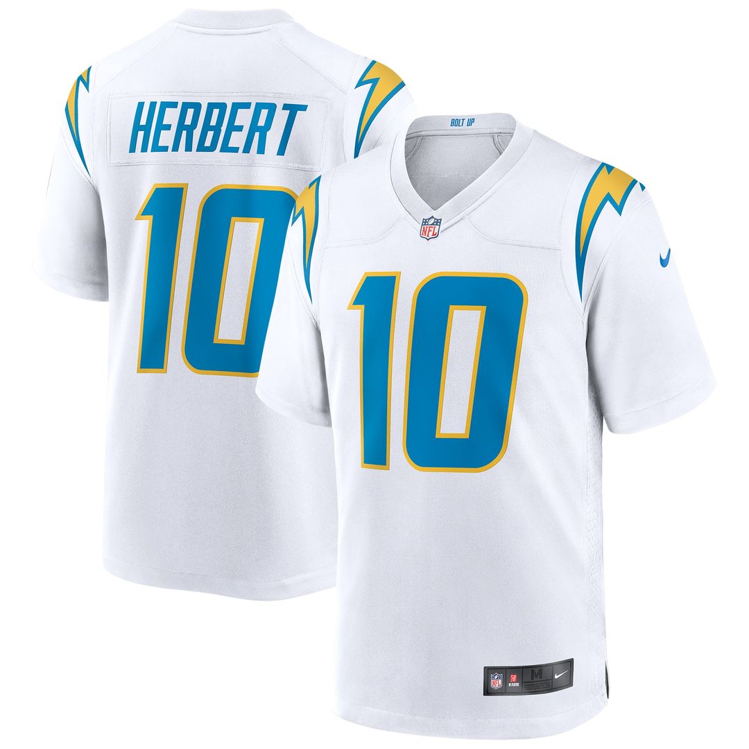 Justin Herbert Los Angeles Chargers Game Jersey - White