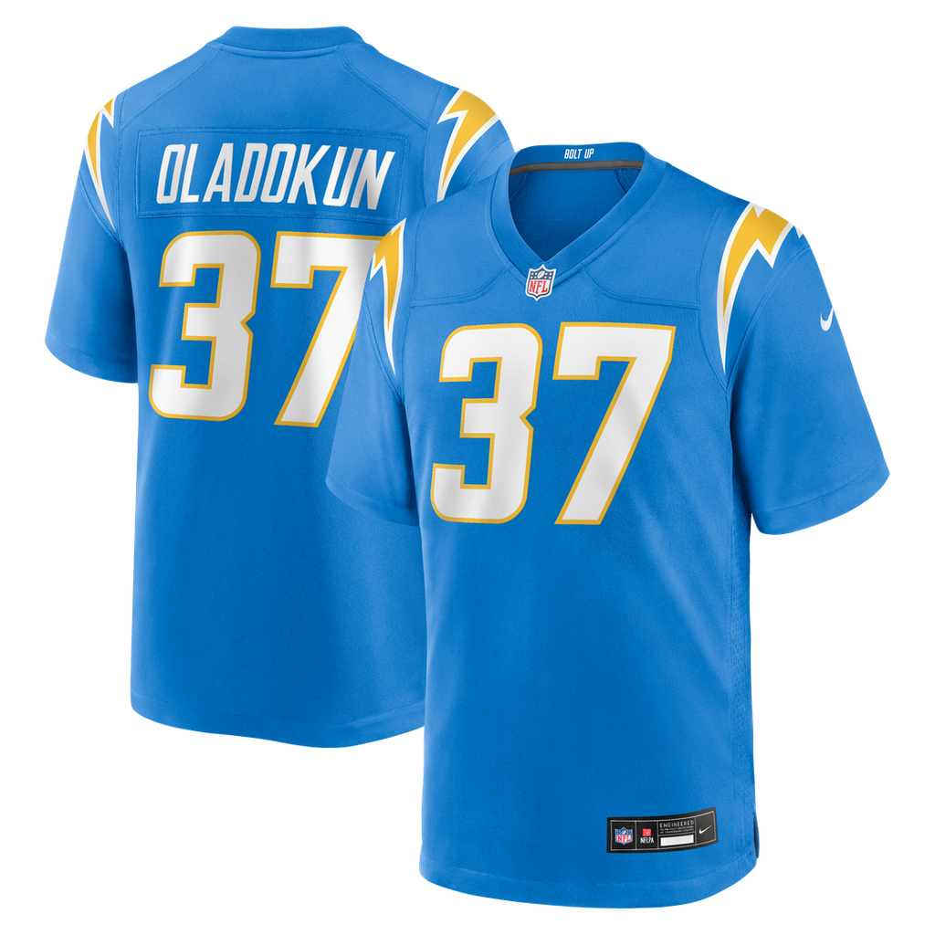 Jordan Oladokun Los Angeles Chargers Game Jersey - Powder Blue