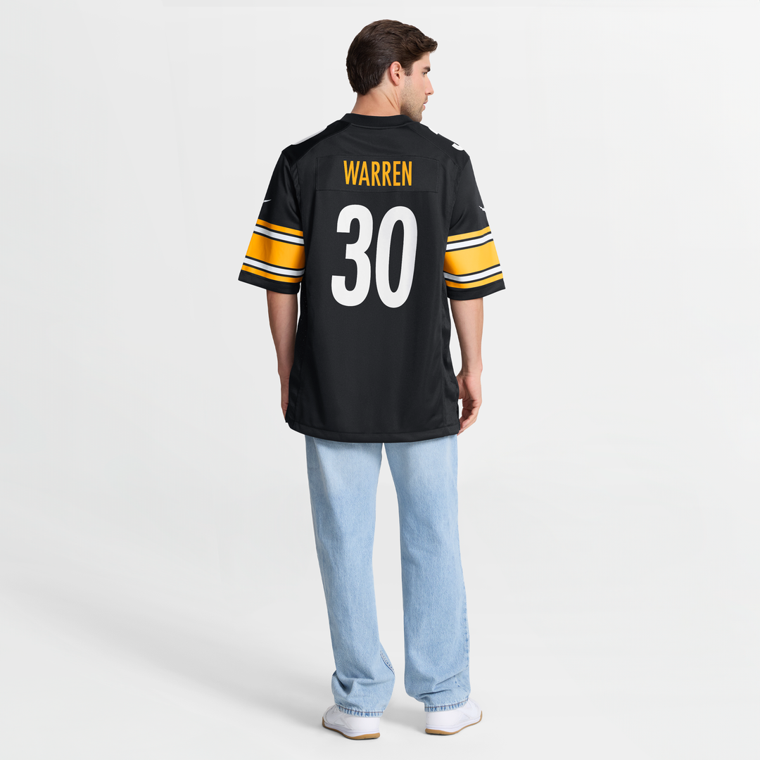 Jaylen Warren Pittsburgh Steelers Game Jersey - Black