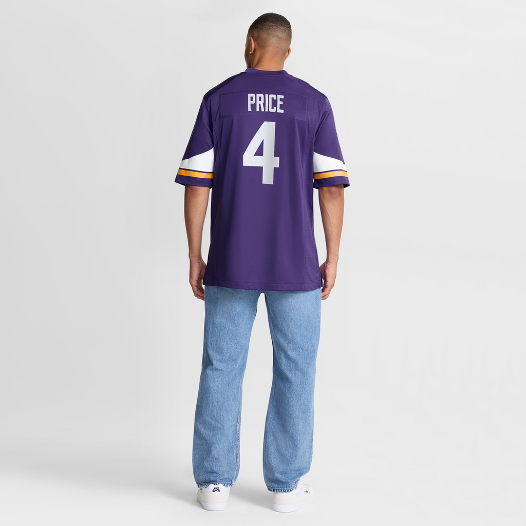 Myles Price Minnesota Vikings Game Jersey - Purple