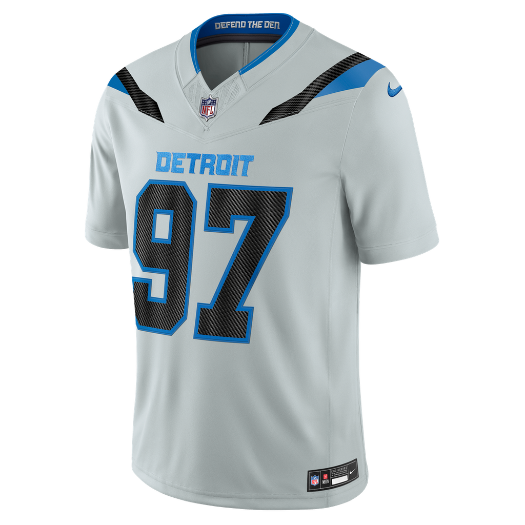 Aidan Hutchinson Detroit Lions 2026 Rivalries Collection Stitched Limited Jersey - Silver