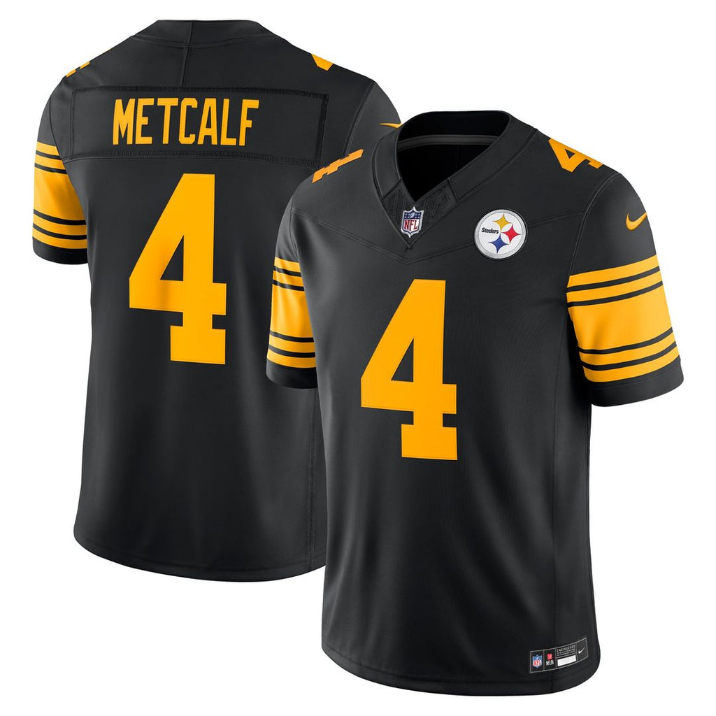DK Metcalf Pittsburgh Steelers Alternate Vapor F.U.S.E. Stitched Limited Jersey - Black