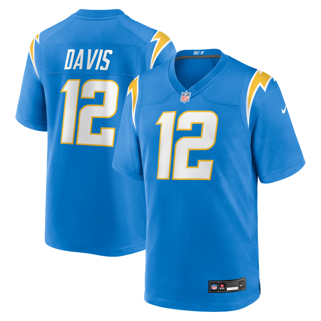 Derius Davis Los Angeles Chargers Game Jersey - Powder Blue