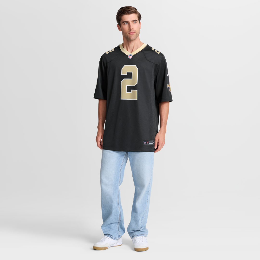 Spencer Rattler New Orleans Saints Game Jersey - Black