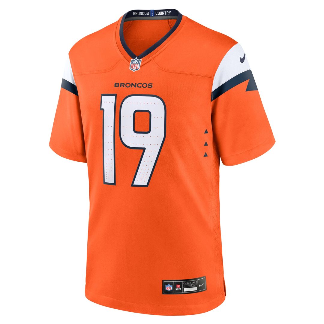 Marvin Mims Jr Denver Broncos Game Jersey - Orange
