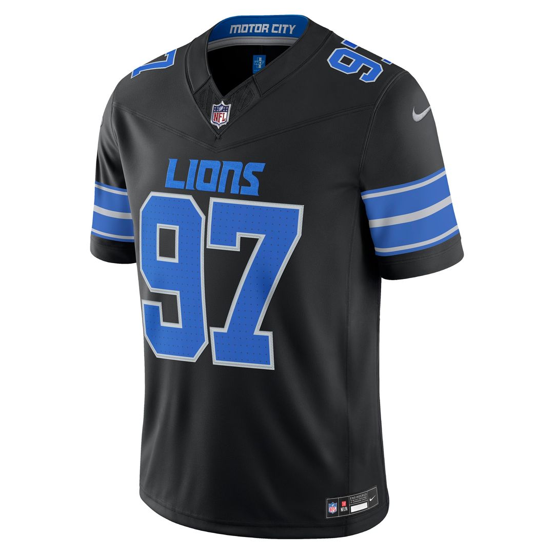 Aidan Hutchinson Detroit Lions Vapor F.U.S.E. Stitched Limited Jersey - Blue