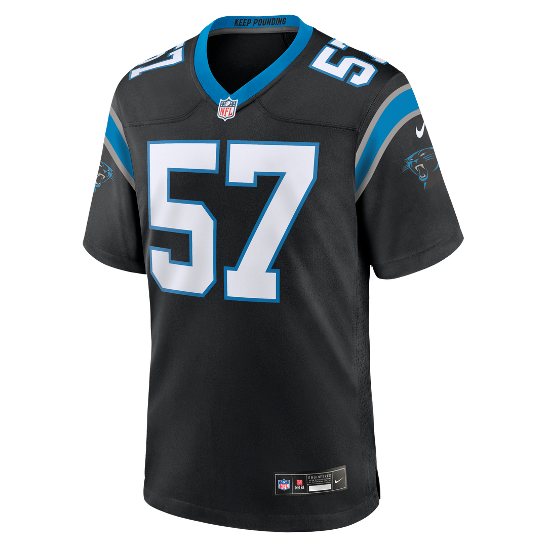 Monroe Freeling Carolina Panthers Game Jersey - Black