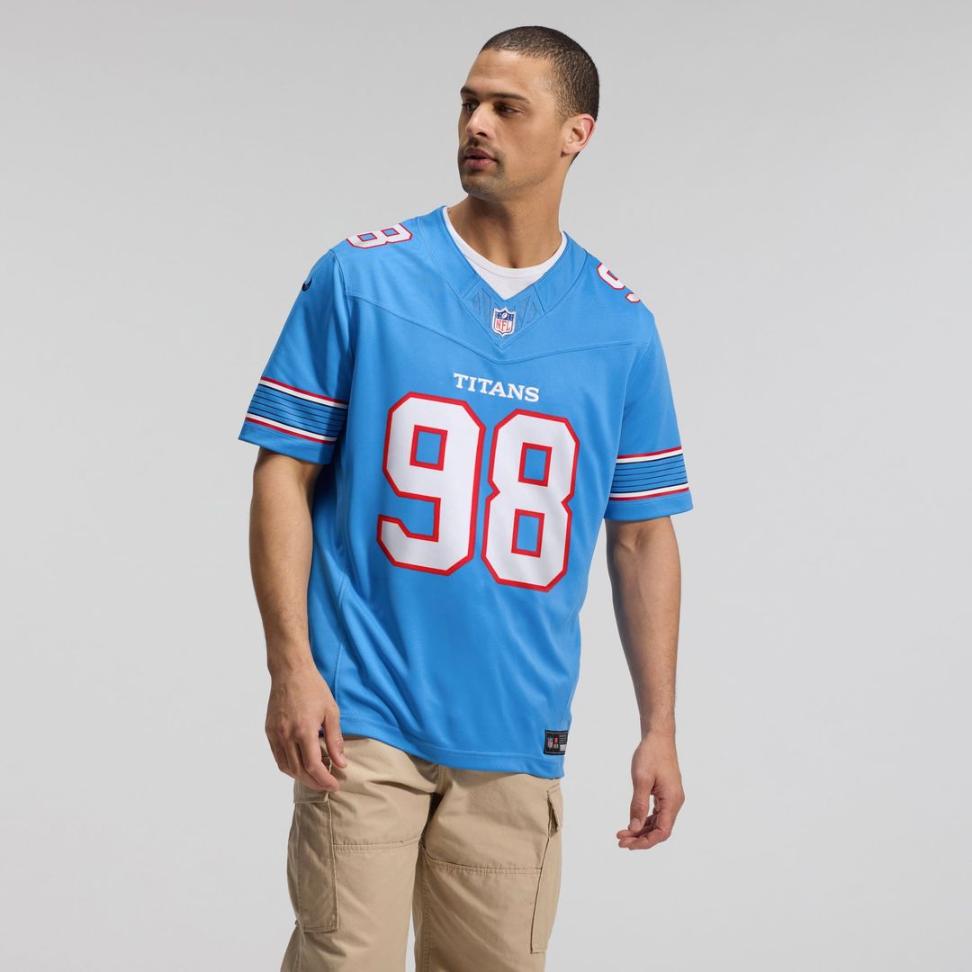 Jeffery Simmons Tennessee Titans Vapor F.U.S.E. Stitched Limited Jersey - Light Blue
