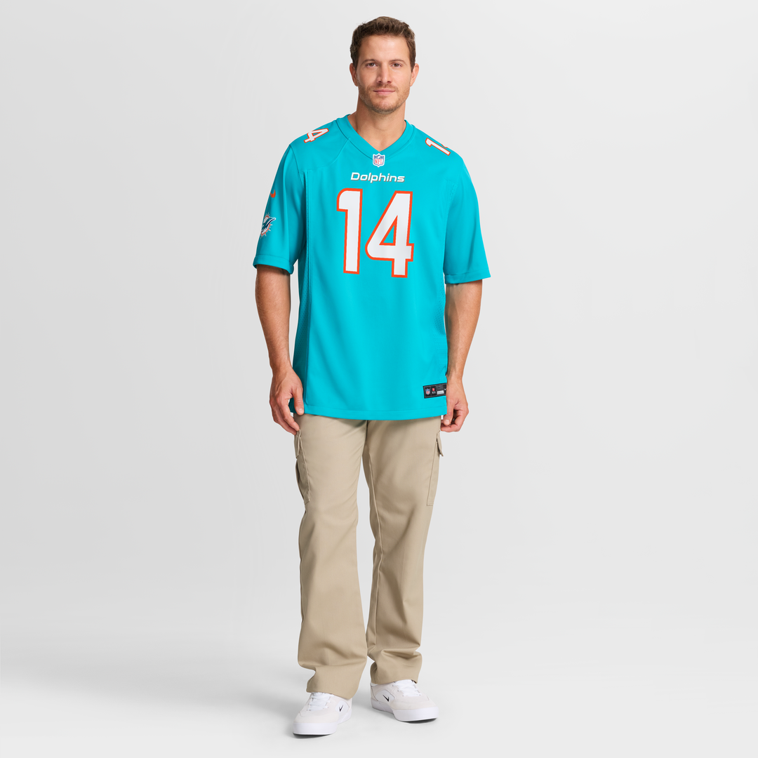 Quinn Ewers Miami Dolphins Game Jersey - Aqua
