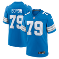 Larry Borom Detroit Lions Game Jersey - Blue