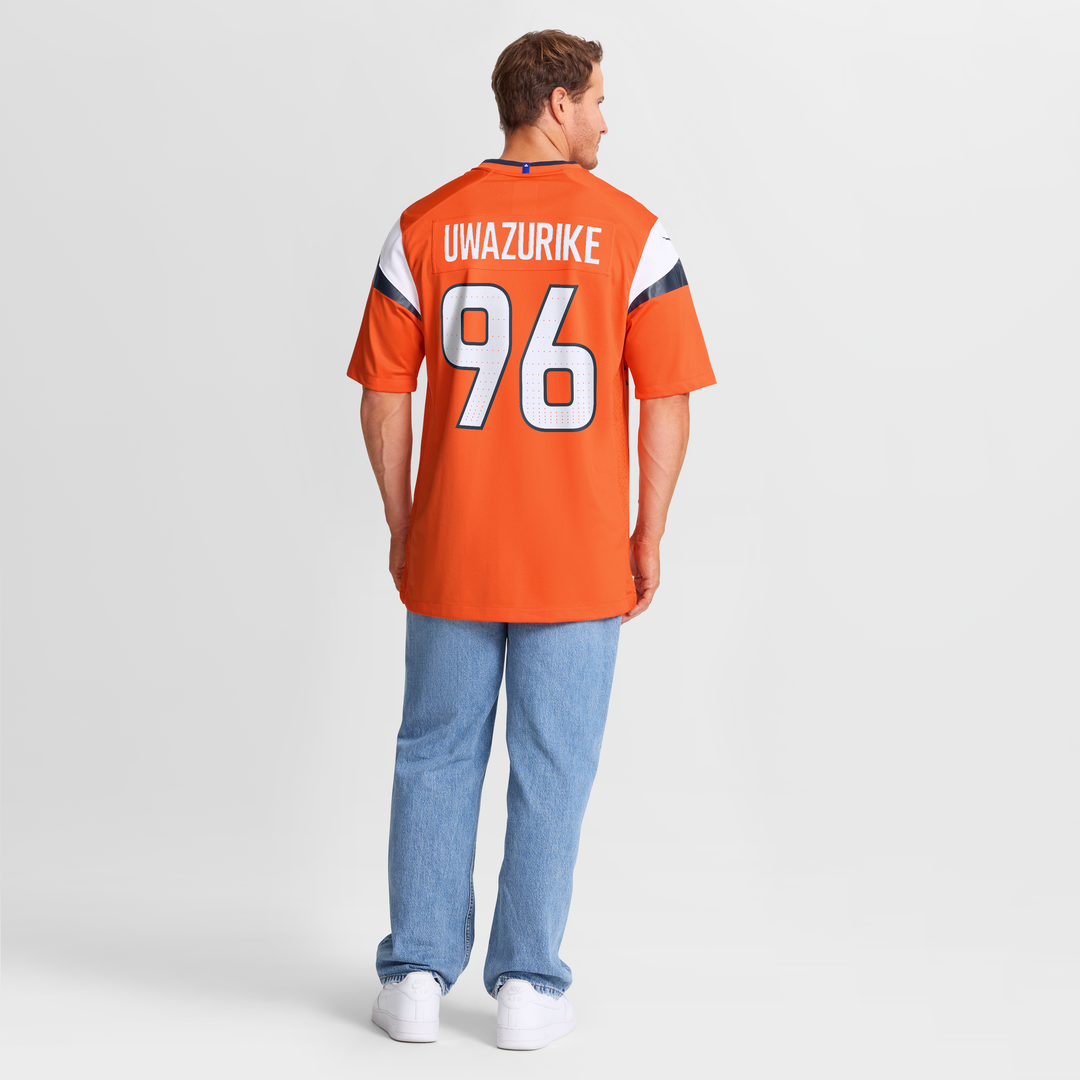 Eyioma Uwazurike Denver Broncos Game Jersey - Orange