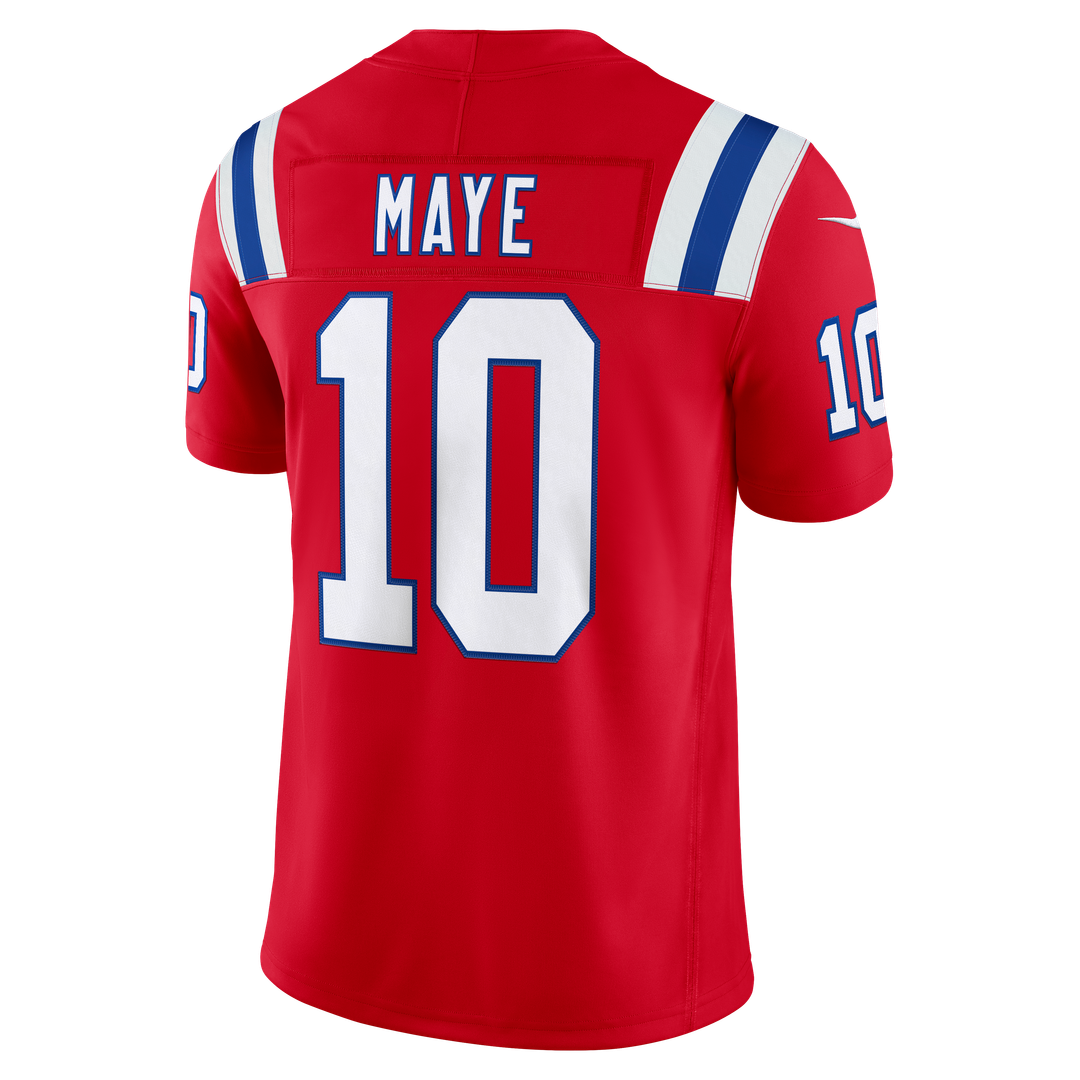Drake Maye New England Patriots Alternate Vapor F.U.S.E. Stitched Limited Jersey - Red