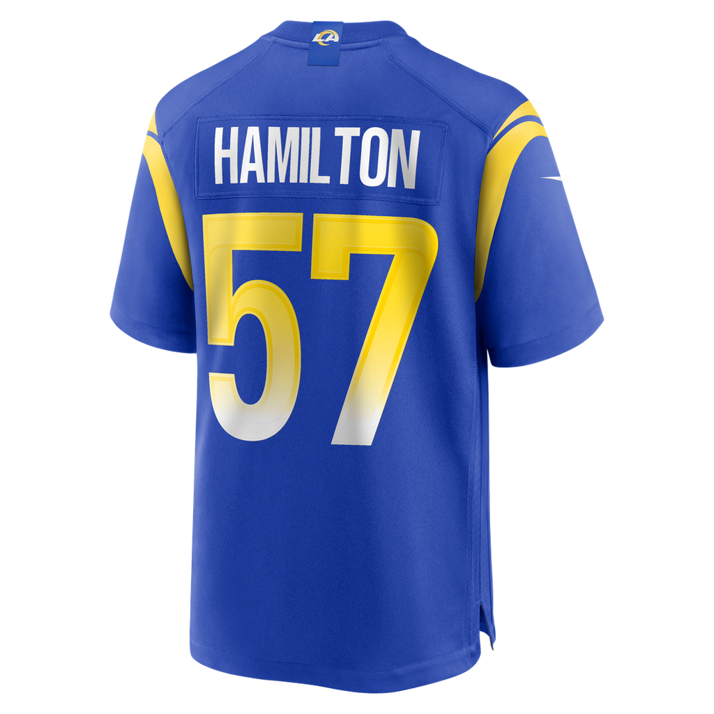 Ty Hamilton Los Angeles Rams Game Jersey - Royal Blue