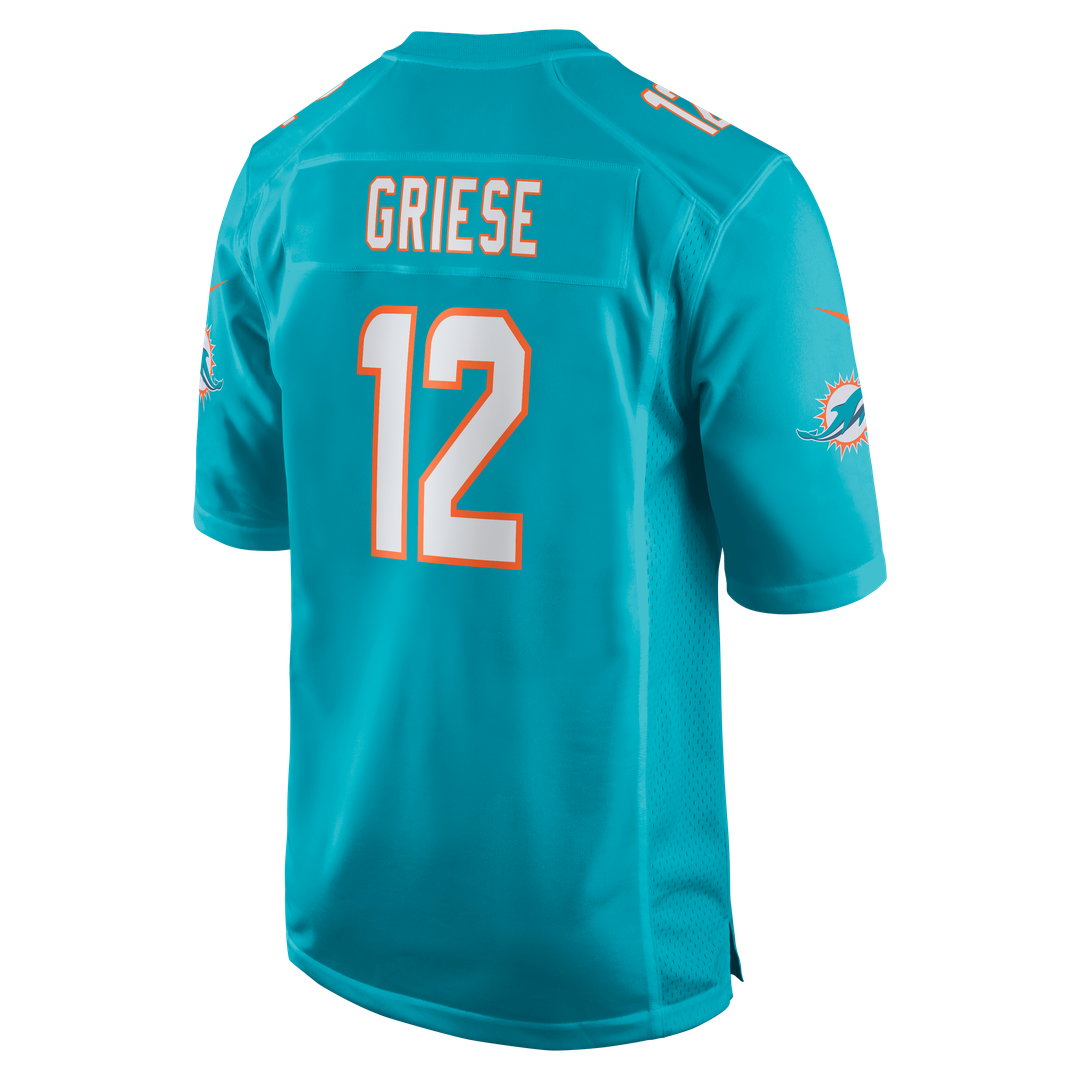 Bob Griese Miami Dolphins Game Jersey - Aqua